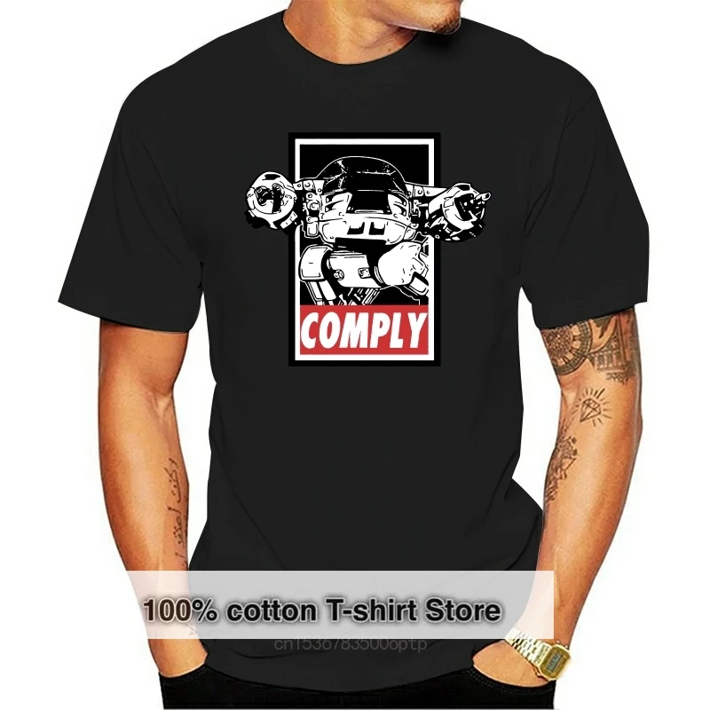 

ED-209 Tops Tee T Shirt 100% Cotton Omni Comsumer Products OCP Droid Dick Jones T-Shirt New Cool Gym Tops
