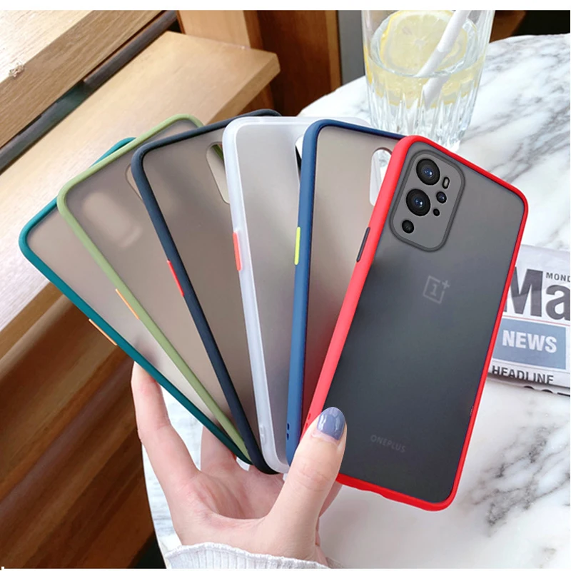 

Lens Protector Frosted Translucent Phone Case For Oneplus 9 One plus 9R 8 Pro 8T Nord CE 5G Nord N10 N100 Cover