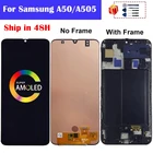 Super AMOLED для Samsung galaxy A50 LCD A505FDS A505F A505FD A505A ЖК-дисплей с сенсорным экраном дигитайзер в сборе
