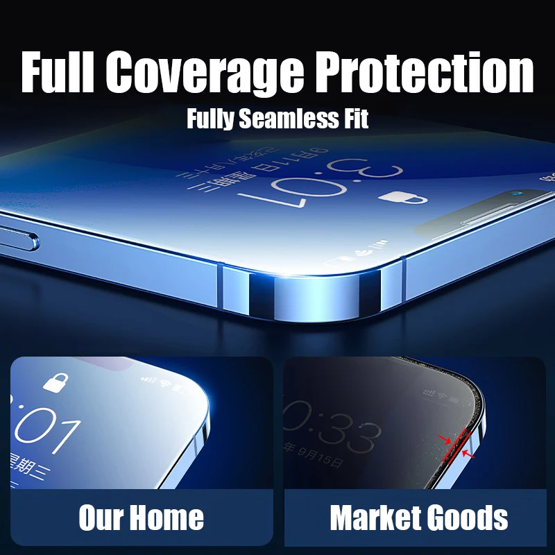 4pcs full cover protective glass on for iphone 11 12 13 pro max screen protector for iphone xs xr 6 7 8 plus tempered glass film free global shipping