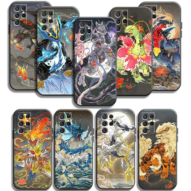 

Pokemon Pikachu Phone Cases For Samsung Galaxy M12 FE S20 Lite S8 Plus S9 Plus S10 S10E S10 Lite M11 M12 S20FE Back Cover