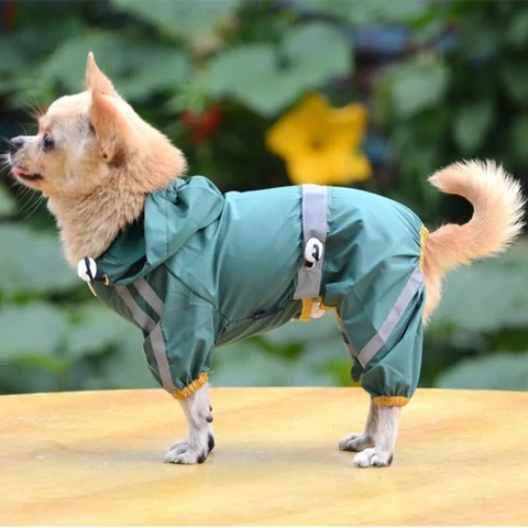 Водонепроницаемая одежда для маленьких собак, дождевики для домашних питомцев, куртка, светоотражающая полоска, товар для домашних животных