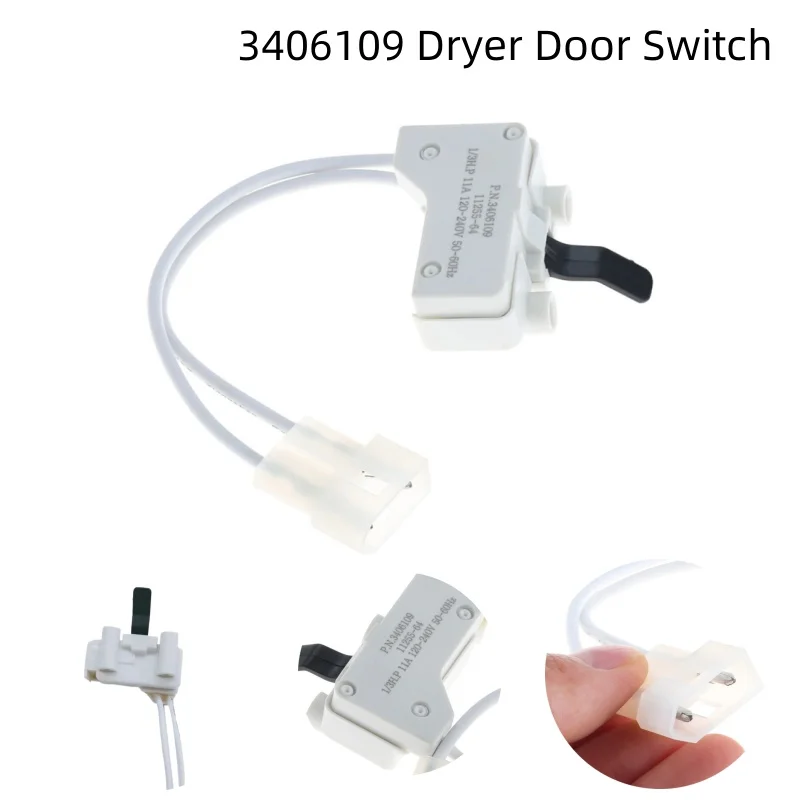 Пластиковый дверной выключатель для сушки 3406109 подходит сушилки Sears Maytag заменяет