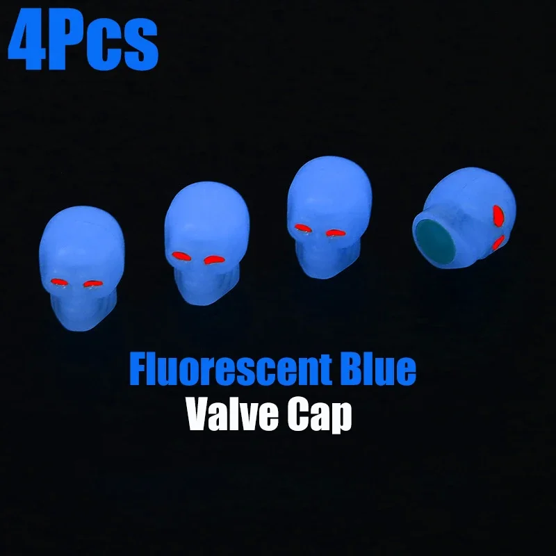 

Синяя светящаяся крышка клапана, пластиковая АБС-пластик, светящаяся крышка клапана для шин, аксессуары для шин, чехлы для штока шин, применимые для автомобиля, мотоцикла, велосипеда