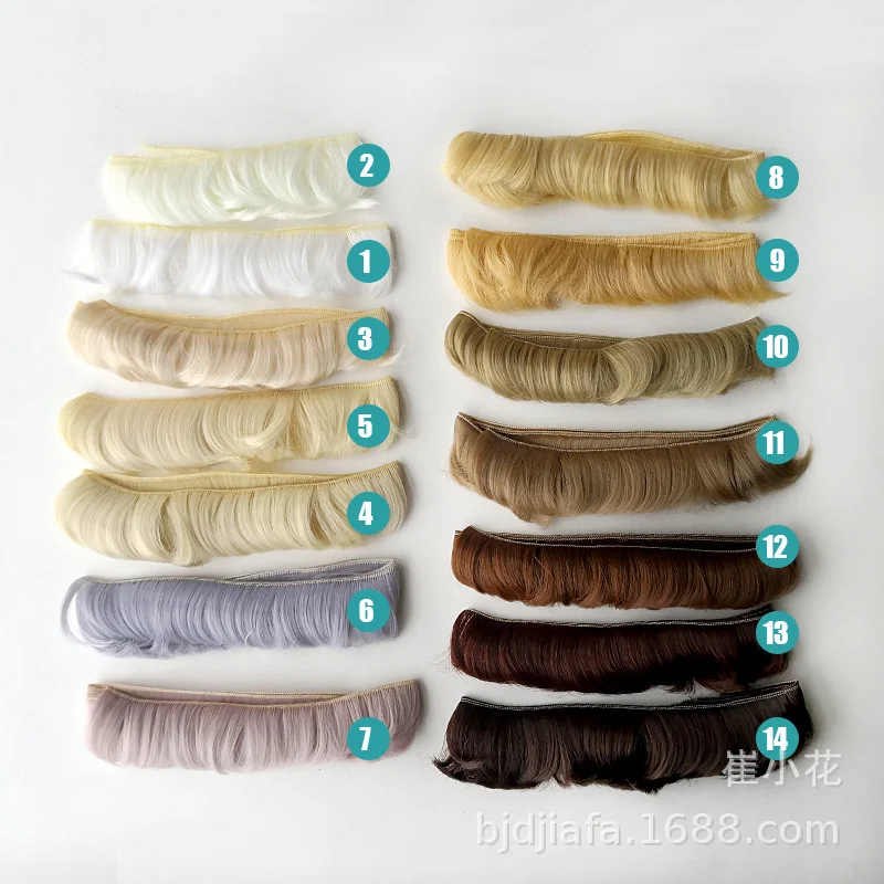 

BJD wigs Hair bang 5cm*100cm high temperature fiber wigs for 1/3 1/4 1/6 BJD SD chole Ye Luoli doll Wigs curl Hair air bang wigs