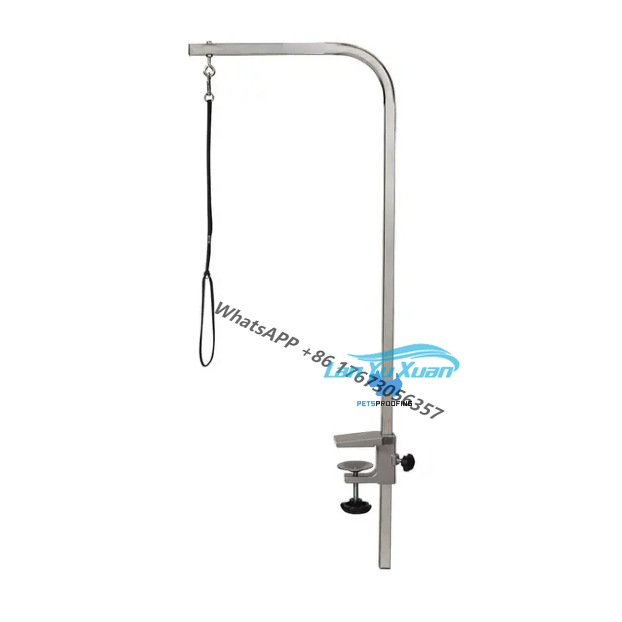 

50 Pieces Hot Sale Height Adjustable Foldable Stainless Steel Pet Grooming Arm Dog Loop Noose with Clamp
