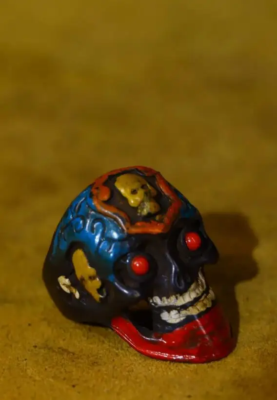 Китайское кольцо из чистой меди с инкрустацией тибетское фэн-шуй Shri chitiпати на