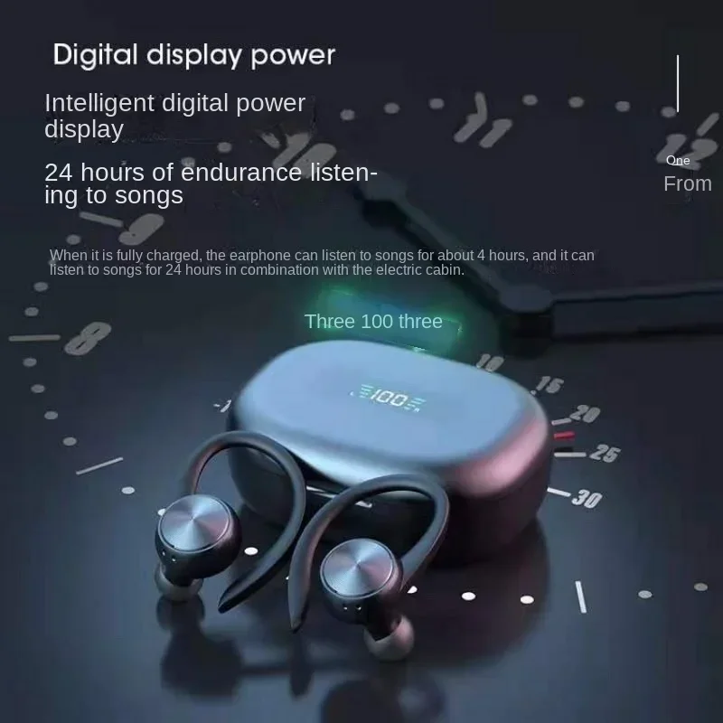 

TWS Fone Bluetooth Earphones Stereo Sports True Wireless Headphones BT 5.3 Earhook Wireless Earbuds with Mic Gaming Headset