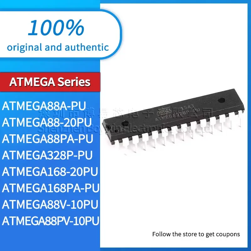 Оригинальный ATMEGA88A ATMEGA88 ATMEGA88V ATMEGA88PA ATMEGA88PV ATMEGA168 ATMEGA168PA ATMEGA328P-PU 20PU 10PU DIP