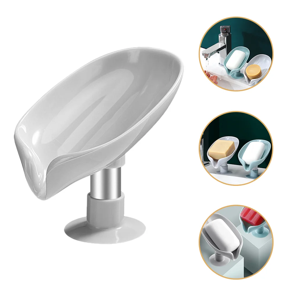 

Soap Holder Leaf Dish Draining Container Bar Self Box Shower Shape Drying Dishes Rack Tray Bathroom Storage Sponge Sinbk Keeper