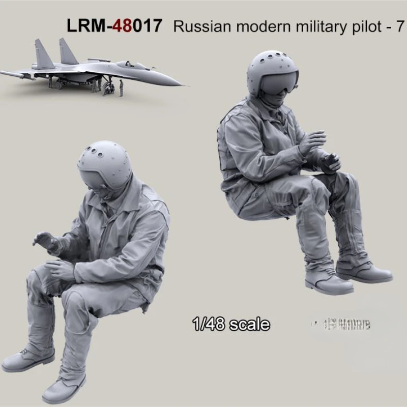 Литье под давлением в масштабе 148 современный российский военный пилот-7 (без самолета) микро-сцена с самособранными неокрашенными игрушкам... (art.: 3920be045ae96) - 3920be045ae96