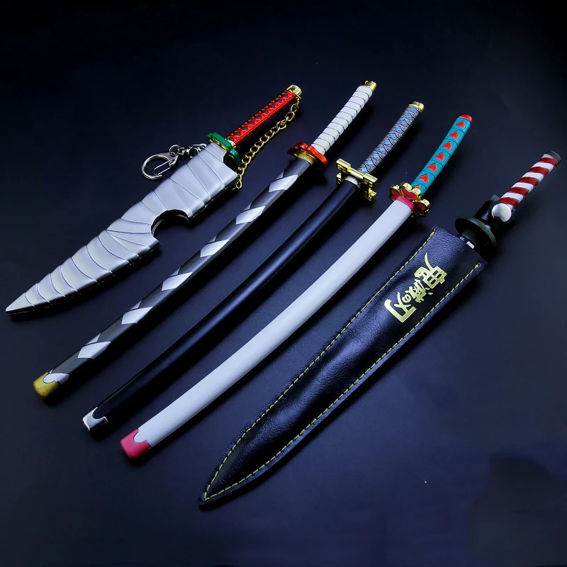 

DEMON SLAYER Anime Nine-Post Weapon Model Tomioka Giyuu Kanroji Mitsuri Japanese Round Knife Children's Toy Ornaments