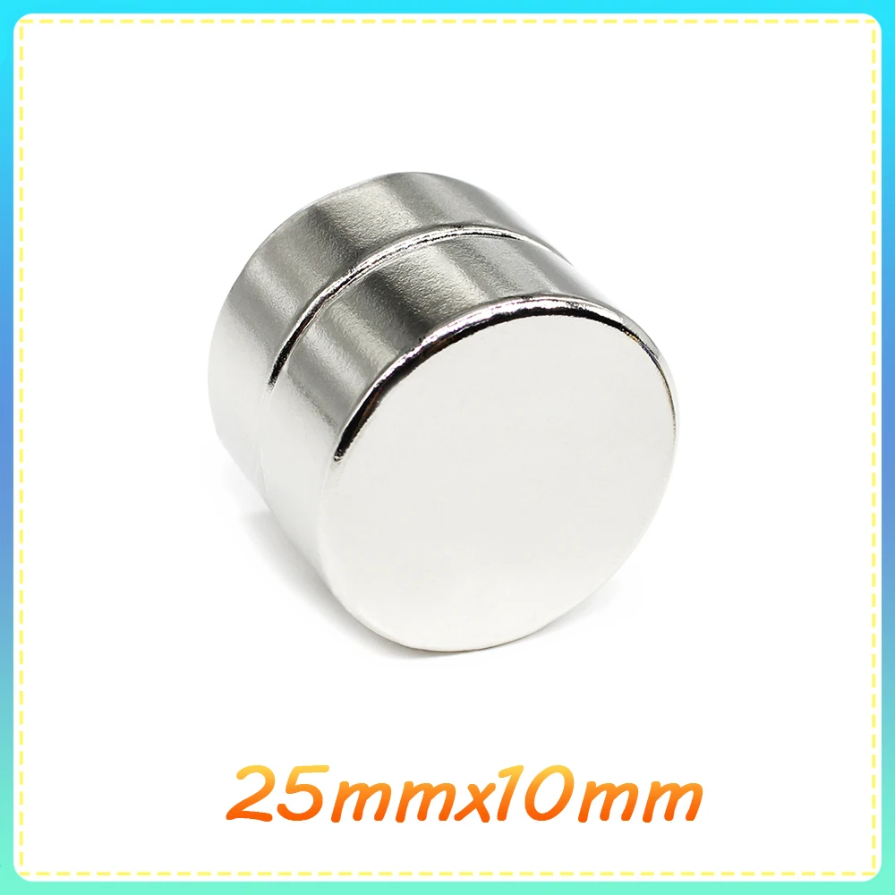 

1/2/5/10PCS 25x10 mm Strong Round Magnets N35 Neodymium Magnets 25x10mm Thick Disc Powerful Strong Magnetic Magnets 25*10
