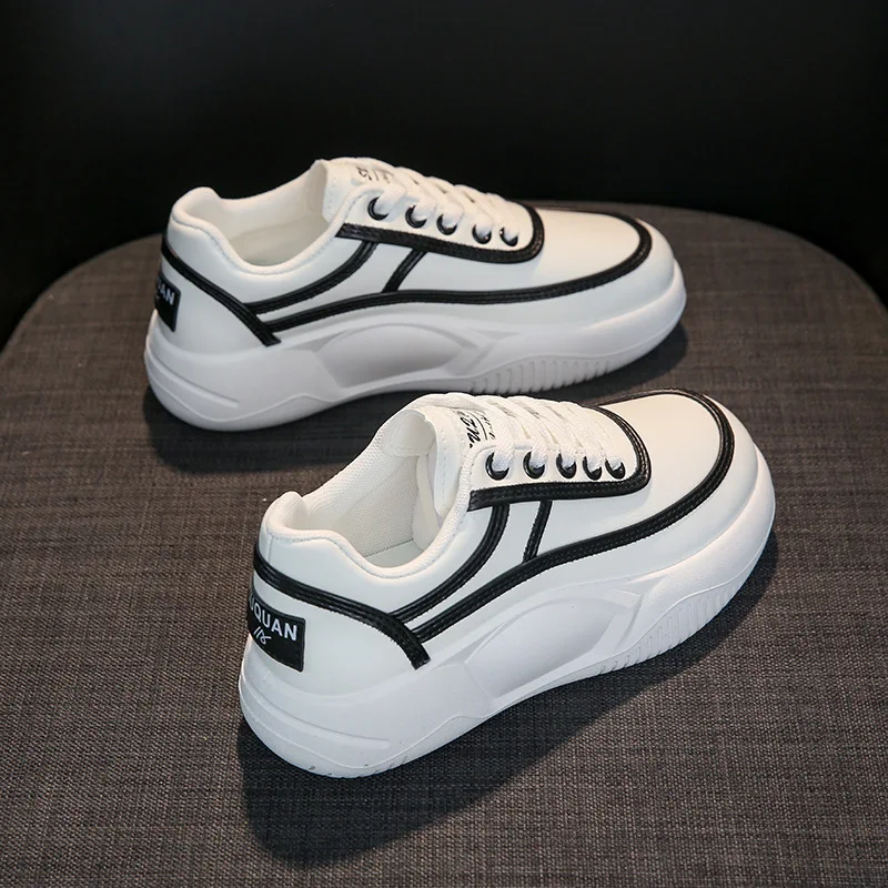 

2023 new Genuine Leather Women Platform Sneakers Autumn Fashion Sports Little White Shoes Ladies Casual shoes