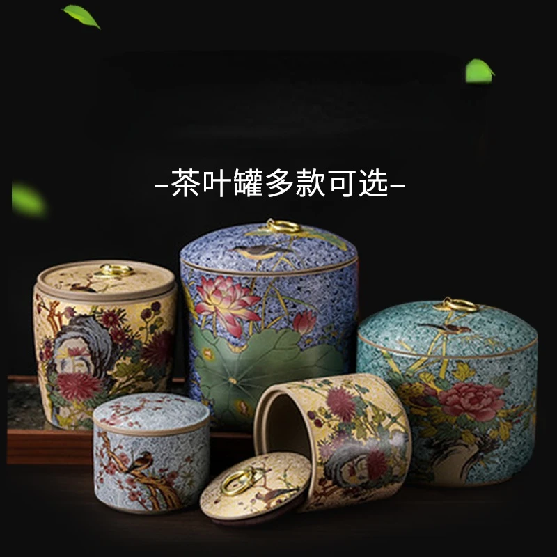 

Светильник Кая роскошная коробка для хранения чая с фиолетовым песком, банки, портативный контейнер для хранения с ручной росписью в виде л...