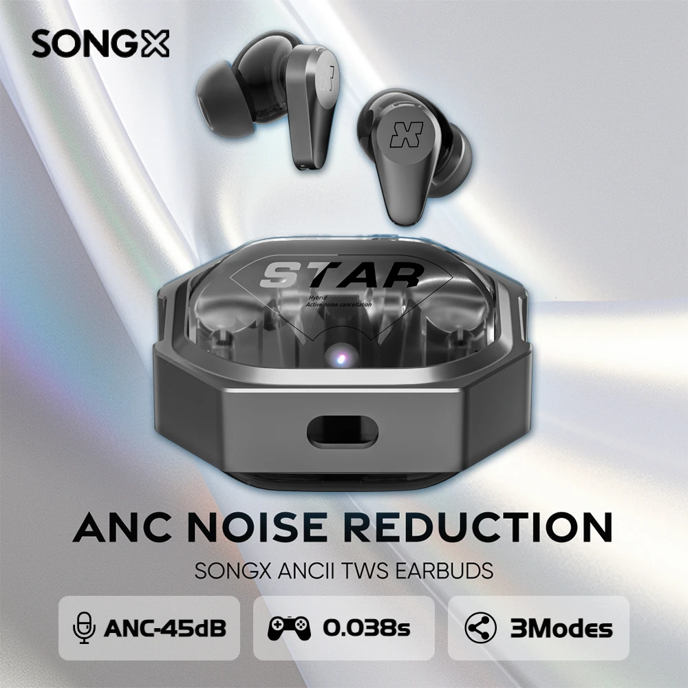 TWS-наушники SONGX SX12 PRO с активным шумоподавлением и поддержкой Bluetooth