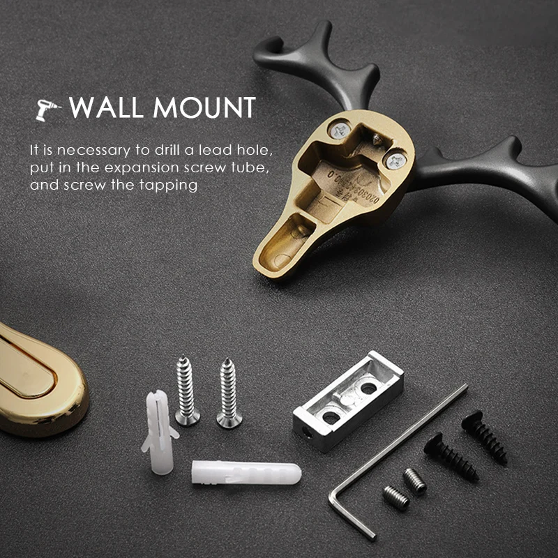 Крючок для пальто из сплава с оленьими рогами Ювелирное Украшение гостиной