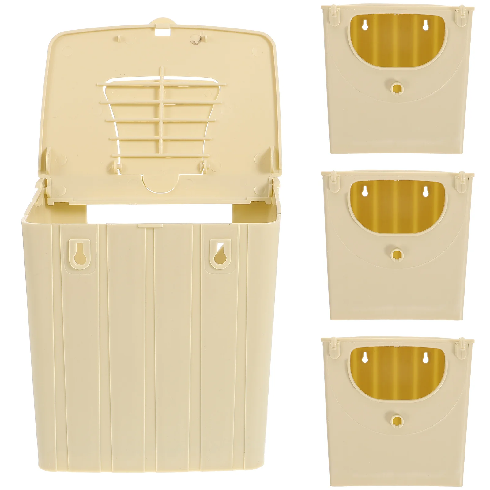 

4 Pcs Bird's Nest Breeding Box Outdoor Cage Birdhouses Outdoors Plastic Hanging Hut