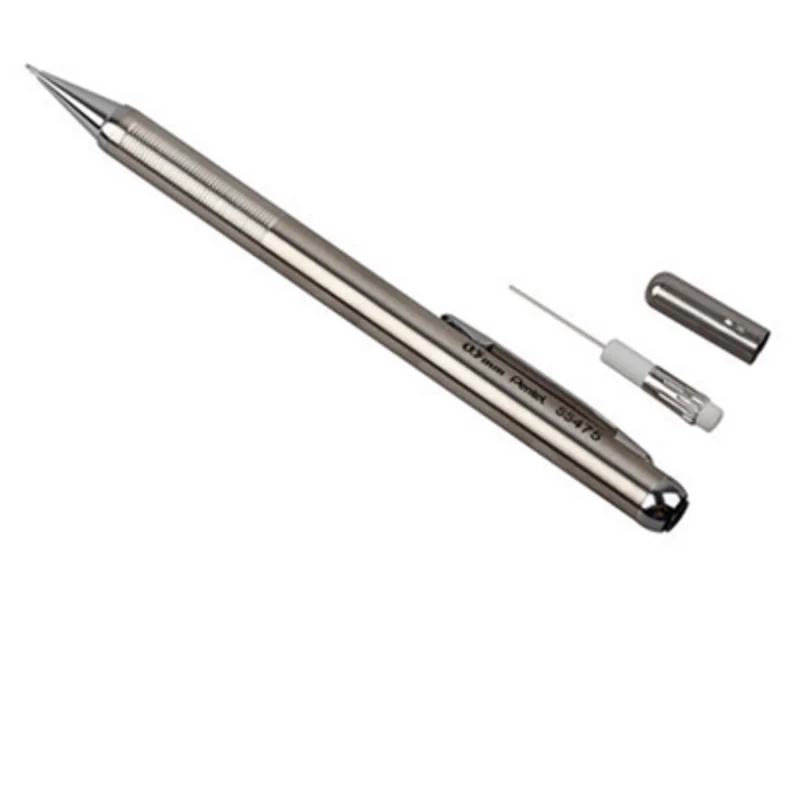 

Автоматический карандаш из нержавеющей стали Japan Pentel SS475 металлический серебристый цвет 0,5 мм 4 шт./лот