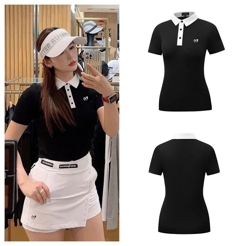 2023 Golf Women's Short Sleeve T-shirt Slim Fit Short Sleeve Polo Top Sports Quick Dry Breathable Jersey