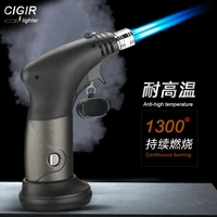 jet windproof spray gun cigar kitchen lighter turbo cigarette inflatable gas blue flame torch butane lighters can lock the flame