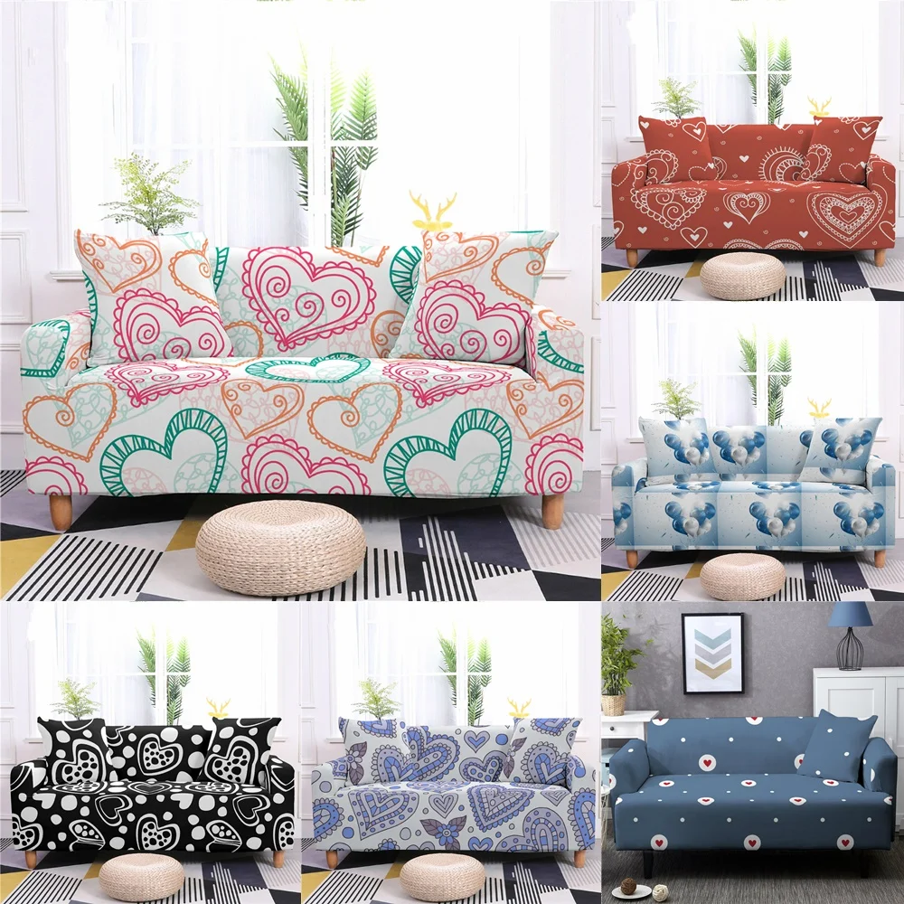 

Colorful Printed Sofa Covers for Living Room Corner Sofa Cover Elastic Couch Slipcovers Sofa Protector Couch Cover 1-4 Seaters