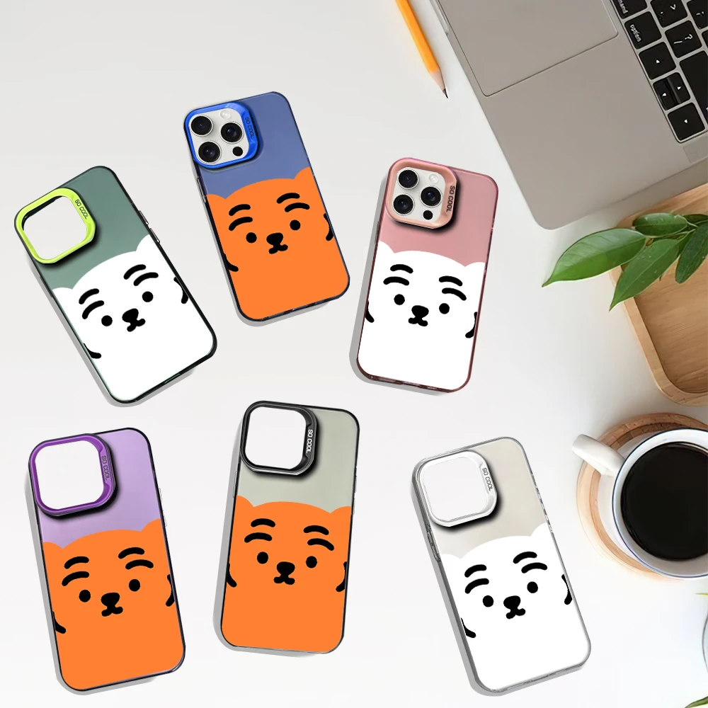 Милый чехол для телефона MINISO M-Muzik T-Tiger iPhone 12 11 13 14 15 16 Max Pro Plus противоударный