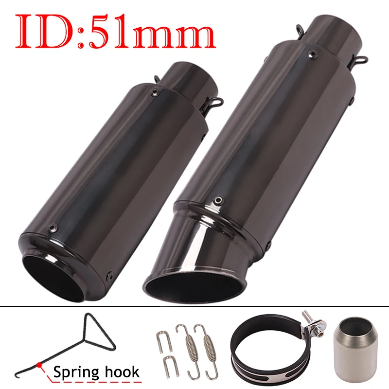 

Universal 36-51mm Motorcycle Exhaust With SC Sticker Muffler For Z900 GSXR1000 SV650 R6 R3 ZX6R ZX10 K7 MT07 FZ1 ZX6R Z900 1000