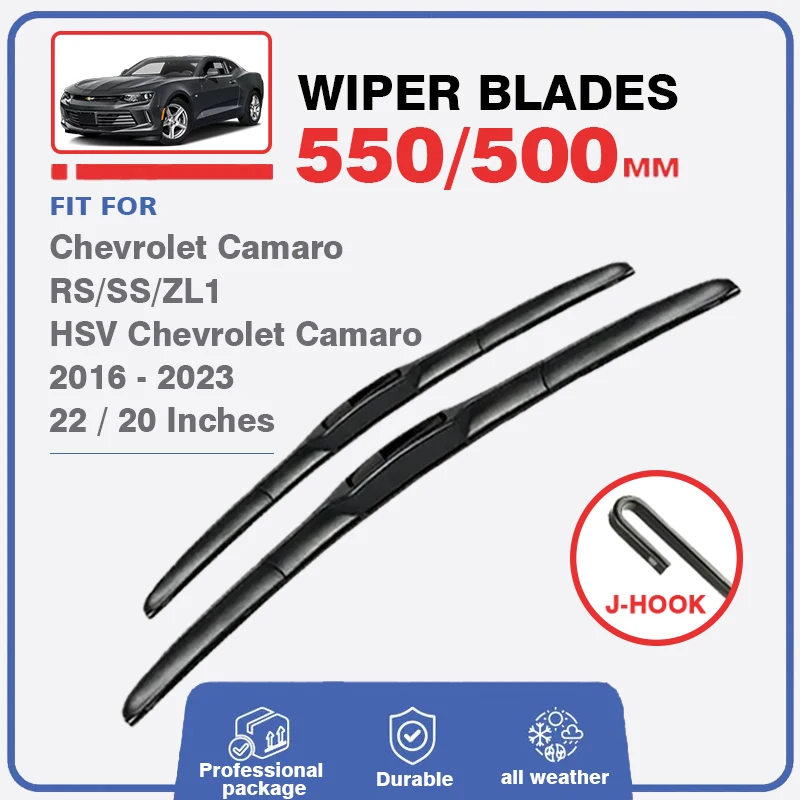 

Front Wiper Blades For Chevrolet Camaro 2016 2017 2018 2019 2020 2021 2022 2023 HSV RS SS ZL1 Window Windshield Windscreen Brush