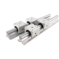 2pcs sbr16 linear guide linear rails shaft support l300 400 500 600mm and 4pcs sbr16uu linear bearing blocks for cnc milling