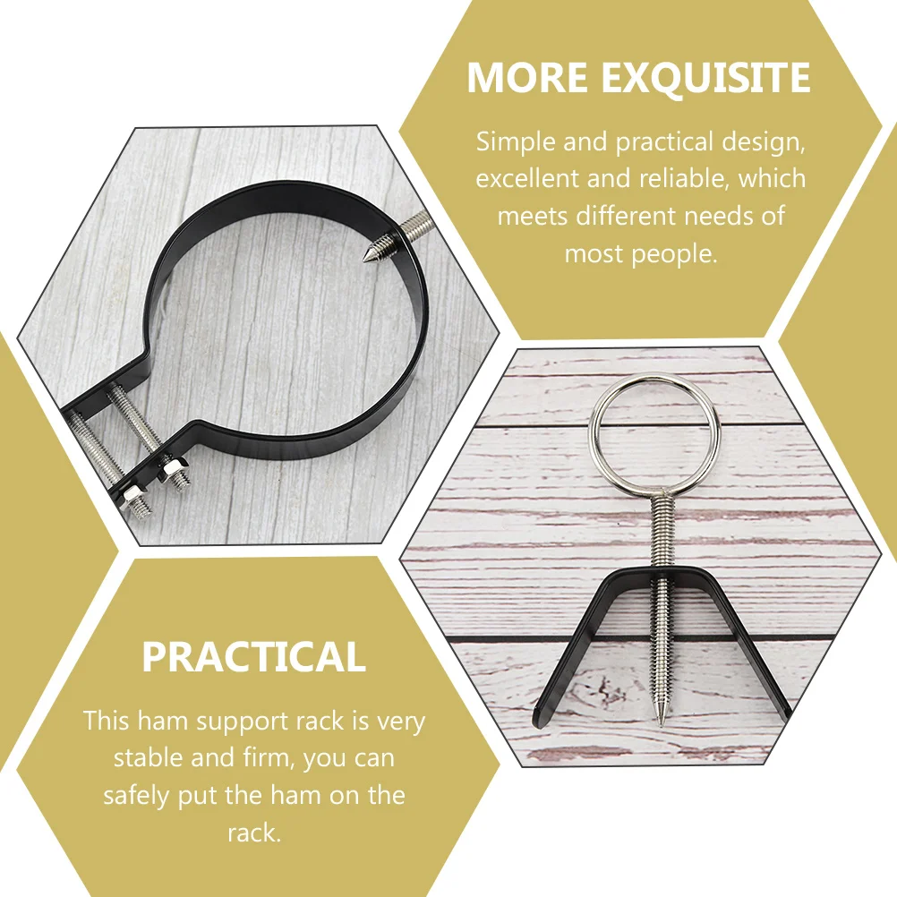 Set Household Ham Stand Too Prosciutto Carving Iron Fixing Rack for Home Storage