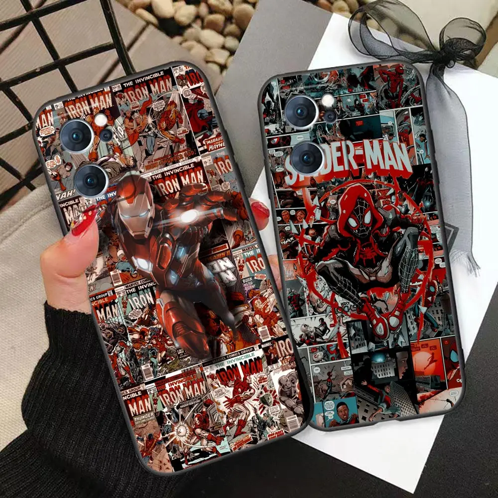 

Marvel Iron Man Spiderman Heros Case For Oppo Realme C25 C21 C21Y C20 C12 C11 C3 C2 C1 XT GT GT2 X50 2020 2021 Pro Master Cover