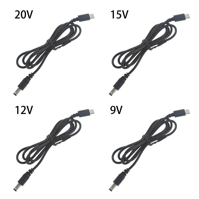 Кабель питания XX9A USB C PD на 9 В 12 15 20 в X мм для маршрутизатора ноутбука светодиодной
