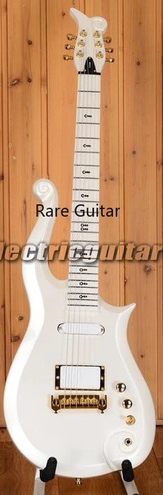 

Super Rare Prince Cloud Sparkle Pearl White Electric Guitar Alder Body, Maple Neck, Black Symbol Inlay, Wrap Around Tailpiece,