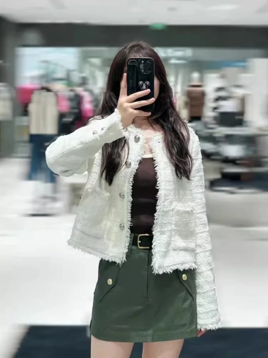 Mo отечественный агент по закупкам осень 2024 новая прямая изящная короткая верхняя