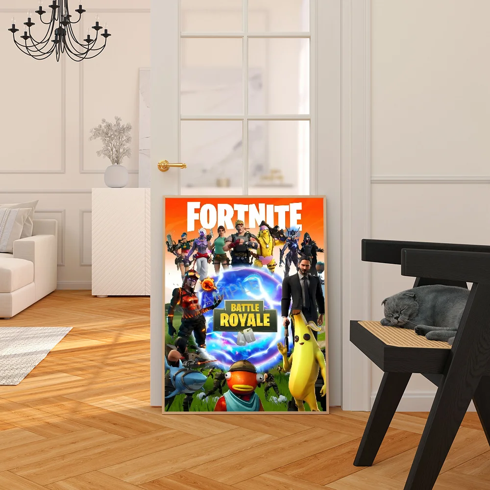 Fortnites горячая игра винтажные постеры липкие ретро наклейки из крафт-бумаги DIY