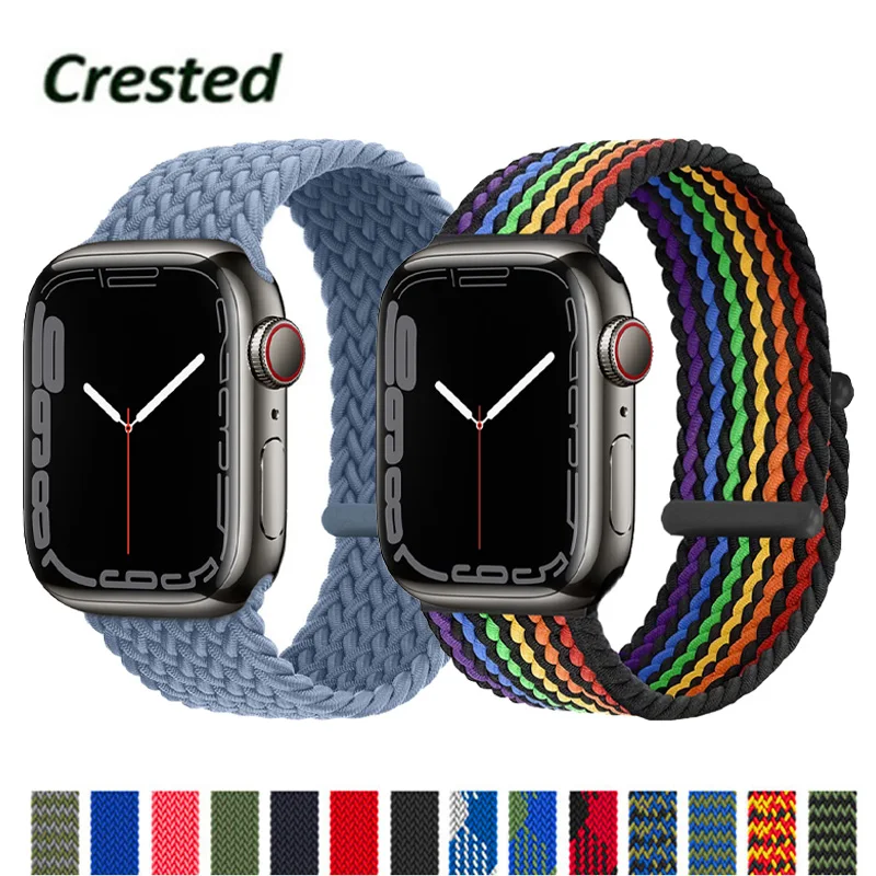 

Ремешок нейлоновый для Apple Watch Ultra band, эластичный браслет для iwatch series 7 se 3 5 6 8, 49 мм 44 мм 40 мм 45 мм 41 мм 38 мм 42 мм