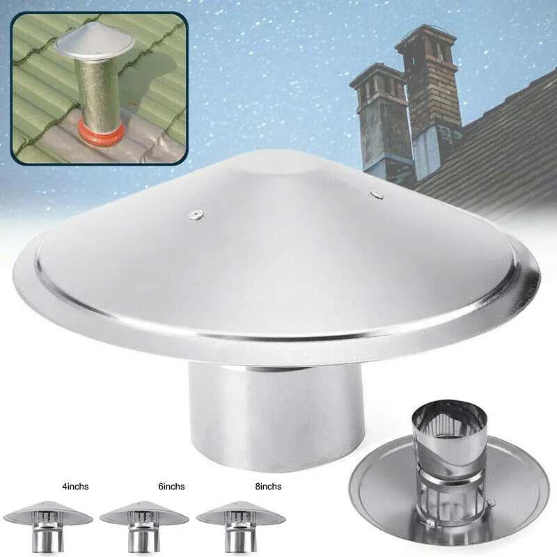 

Stove Pipe Chimney Cap Fireplaces Rain Hat Smokeware Roof Rain Cap Vent Caps Vent Pipe Exhaust Rain Cap Wind Cap Chimney Caps