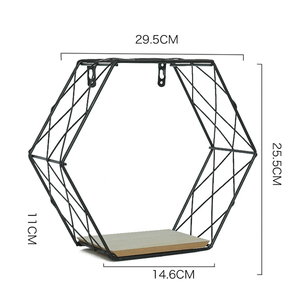 

Wall Iron Rack Storage Shelves Home Accessories Wall-mounted Racks Living Room Shelf Decor