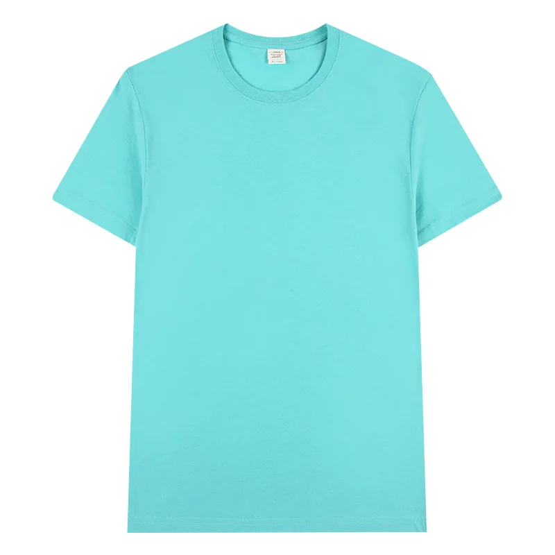 

2022new 180g Combed Cotton Short-sleeved Loose Men's and Women's Round Neck Solid Color T-shirt Oversized T Shirt Mens T Shirts