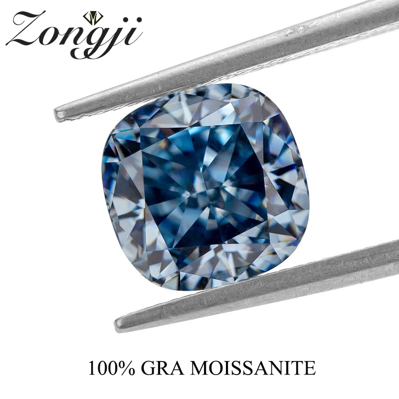 

Top Quality 0.4 Carat to 5 Carat Cushion Cut Moissanite Loose Gemstone Tested Premium Gemstone Jewelry with GRA Report
