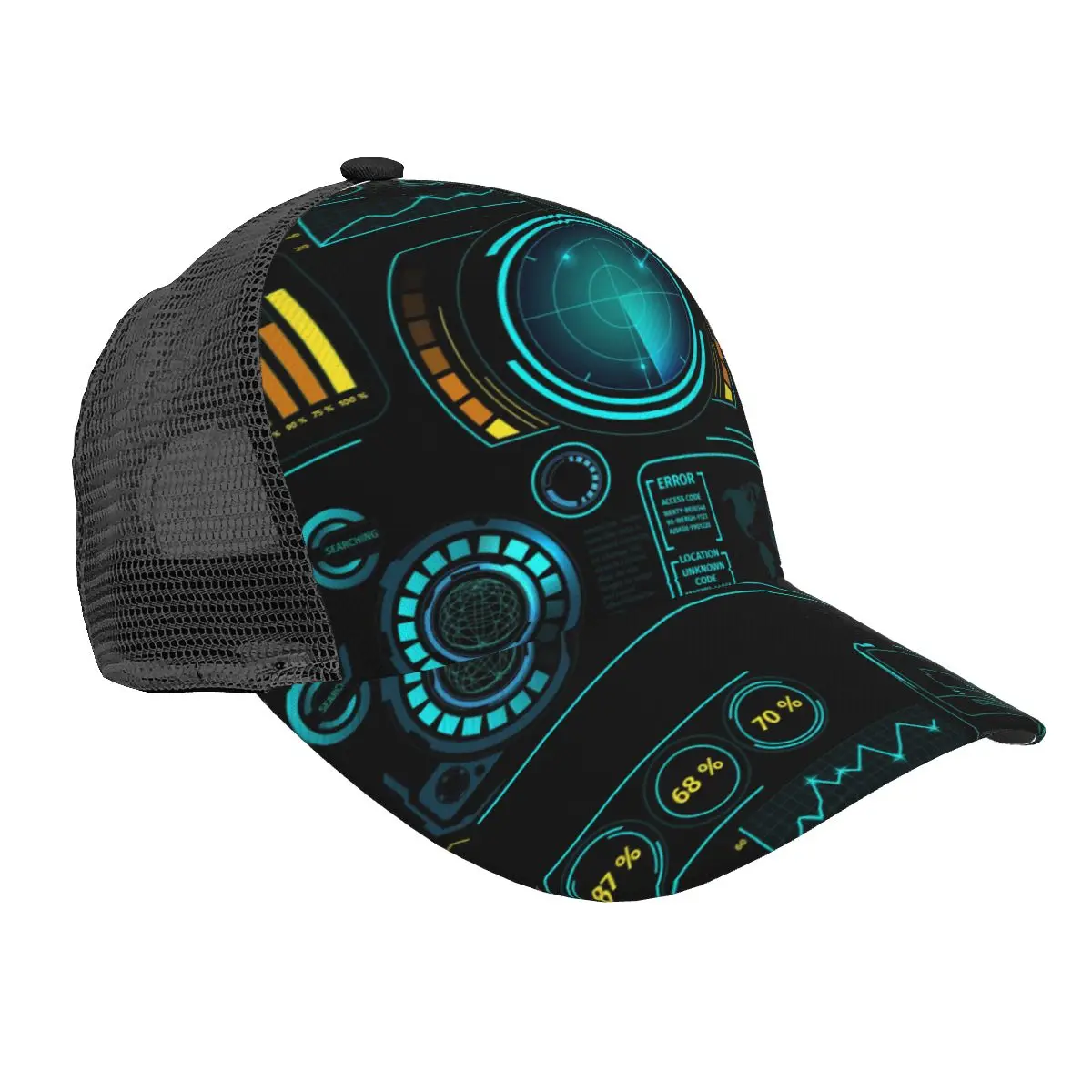 

Baseball Cap Hud Interface Radar Composition Baseball Hat Breathable Men Women Summer Mesh Cap Dropshipping