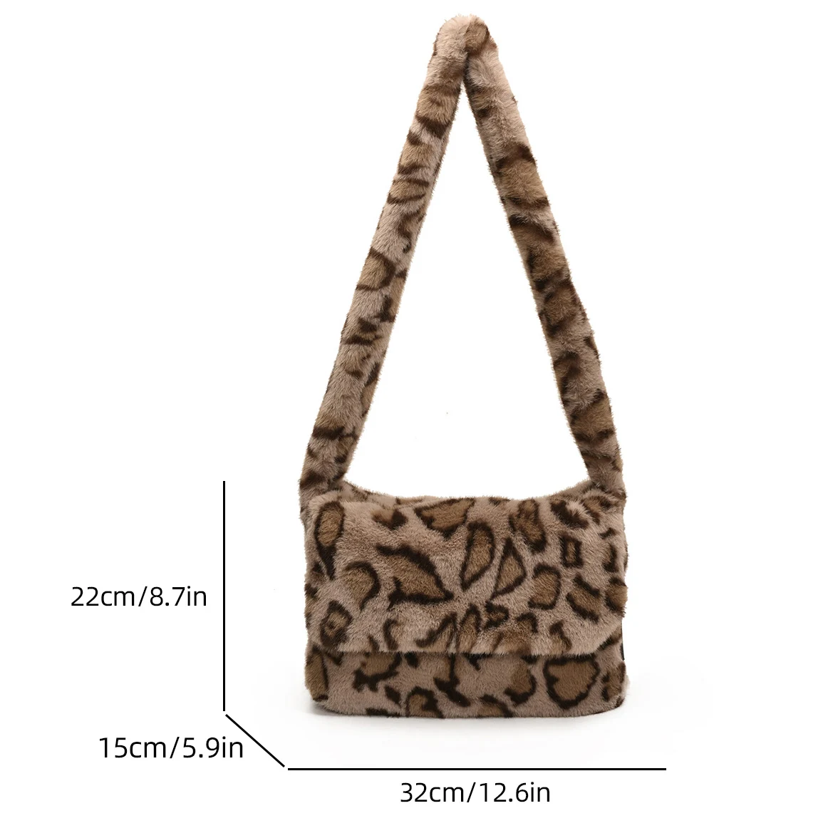 Женская сумка через плечо из ткани ягненка теплые пушистые меховые сумки большие