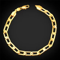 collare cuban link chain men bracelets goldrose goldsilver color bracelet men wholesale bracelets bangles h198