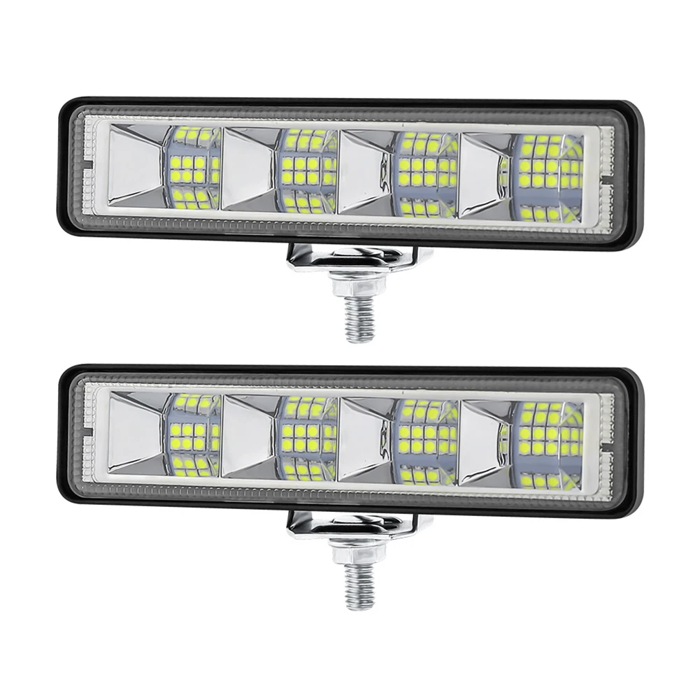 

Hot Sale 1/2Pcs 24 led Retrofit Lamp 6inch LED Flat Work Light Spot Beam Bar Car SUV LED OffRoad Driving Fog Lamps 3030 LED