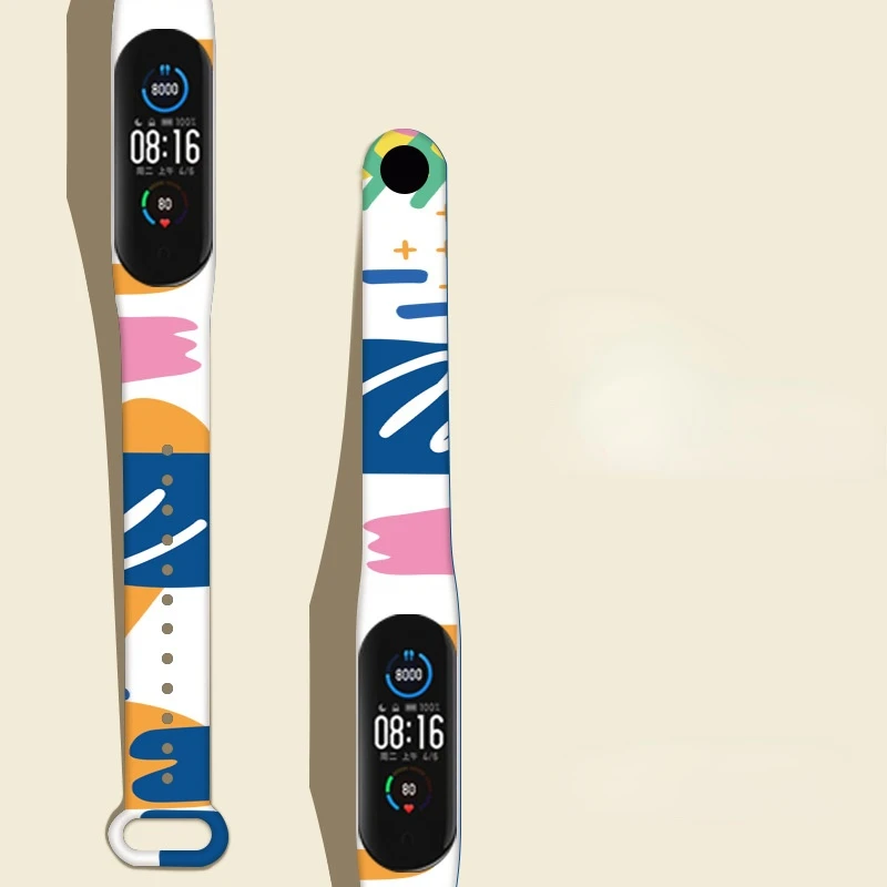 Камуфляжный ремешок для Mi Band 6 5 4 3 сменный силиконовый браслет Xiaomi Miband6 Miband5 Miband4