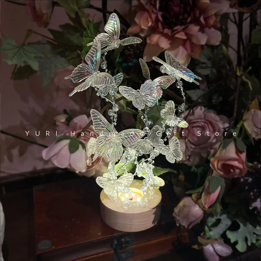 Ночник в виде бабочки ручной работы материал для рукоделия лампа создания