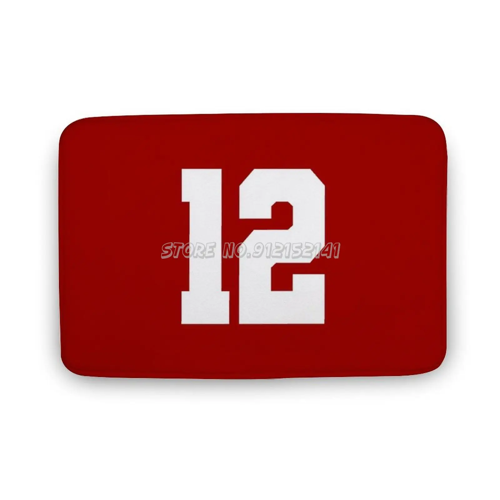 

Белый напольный коврик, моющиеся Нескользящие водонепроницаемые коврики с 12 цифрами и 12 белыми цифрами, 12 дней рождения