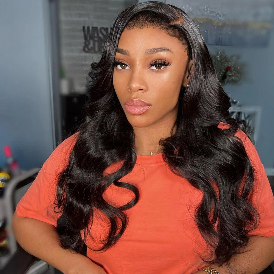 

4c Edges 13x4 13x6 Body Wave Preplucked Hd Transparent Lace Front Wig Brazilian 30 Inch Frontal Wig Human Hair Wigs For Women