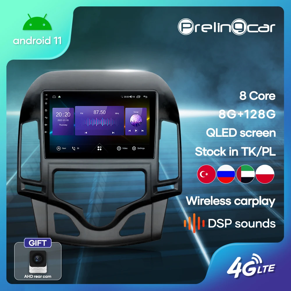 

Android 11,0 плеер для Hyundai i30-2007-2012 годы без DVD Автомагнитола мультимедийный видеопроигрыватель навигация GPS